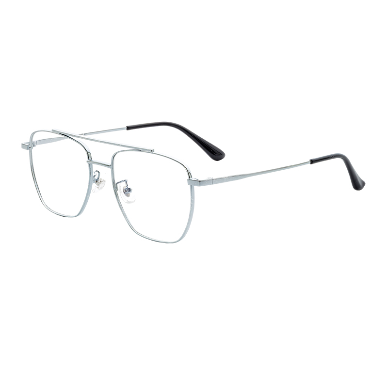 HJ16463-Metal Wholesale Stylish High Quality eye glass Frames Double Beam Design eyewear Metal Square Eyeglass frames Lightweight and Durable