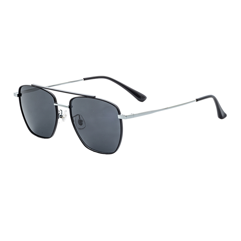 HJ16463-Metal Factory Wholesaler New Sunglasses Double Beam Design Anti-blue light Metal Sun Glasses for Men and Women Driving Travel