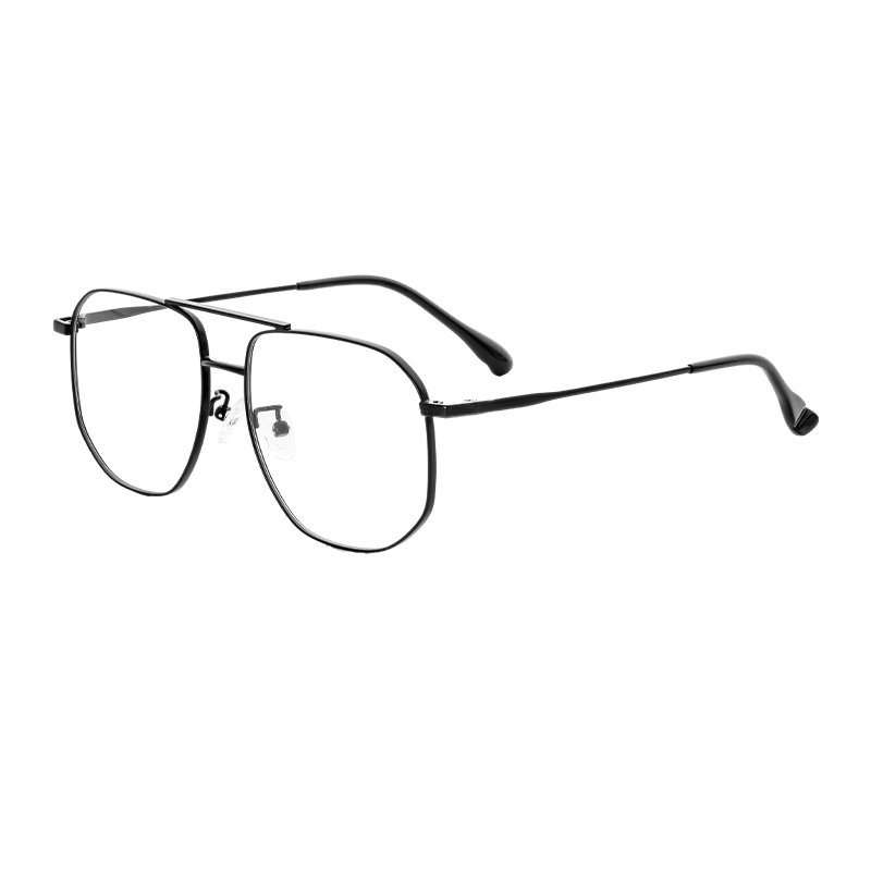 hHJ16464-Metal Wholesale High-Quality Stylish eyewear Double Beam Design Spectacle frames Metal Eyeglass frames for men and women