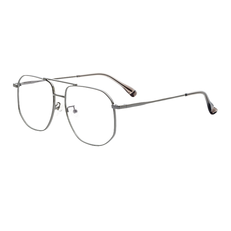 hHJ16464-Metal Wholesale High-Quality Stylish eyewear Double Beam Design Spectacle frames Metal Eyeglass frames for men and women