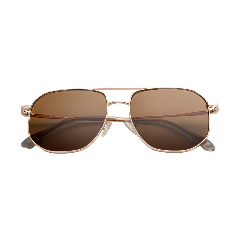 HJ16464-Metal Factory Custom Wholesale Price Stylish Sun Glasses Double Beam Design Metal Sun spectacles