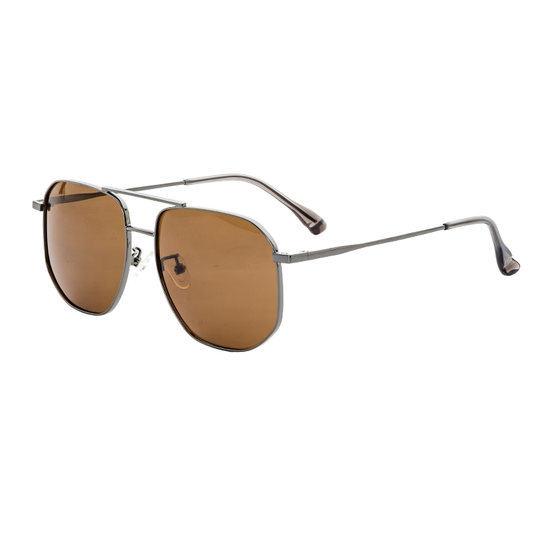 HJ16464-Metal Factory Custom Wholesale Price Stylish Sun Glasses Double Beam Design Metal Sun spectacles