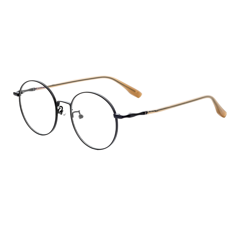 HJ16466-Metal Factory Wholesale Price, High-Quality Circular Eyeglass frames Trendy Designer Retro glasses Frames for Men Women Wear all day