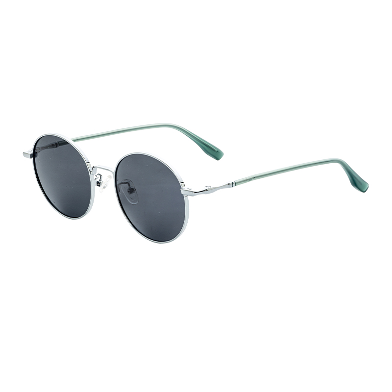 HJ16466-Metal Factory Direct Supply Retro Literary Sunglasses Round Metal Sun Glasses Comfortable to Wear for Daily Travel