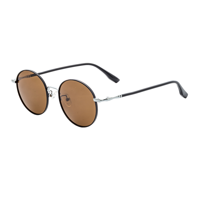 HJ16466-Metal Factory Direct Supply Retro Literary Sunglasses Round Metal Sun Glasses Comfortable to Wear for Daily Travel