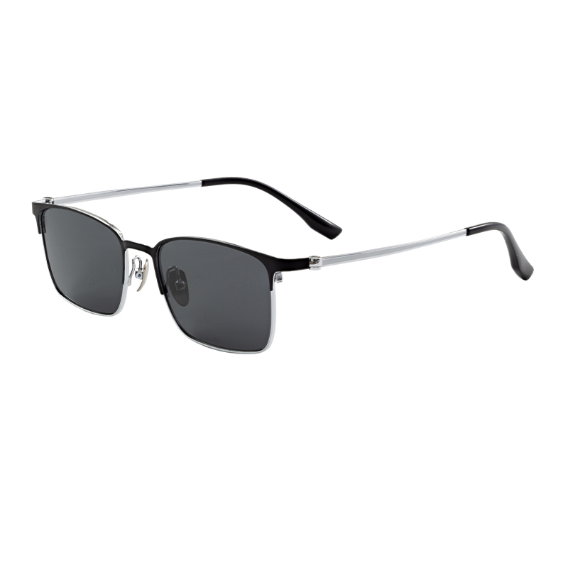 HJ20012-Titanium UV400 Protection Semi Titanium Shades Sunglasses Classic square men Style Private Label Optics For Outdoor