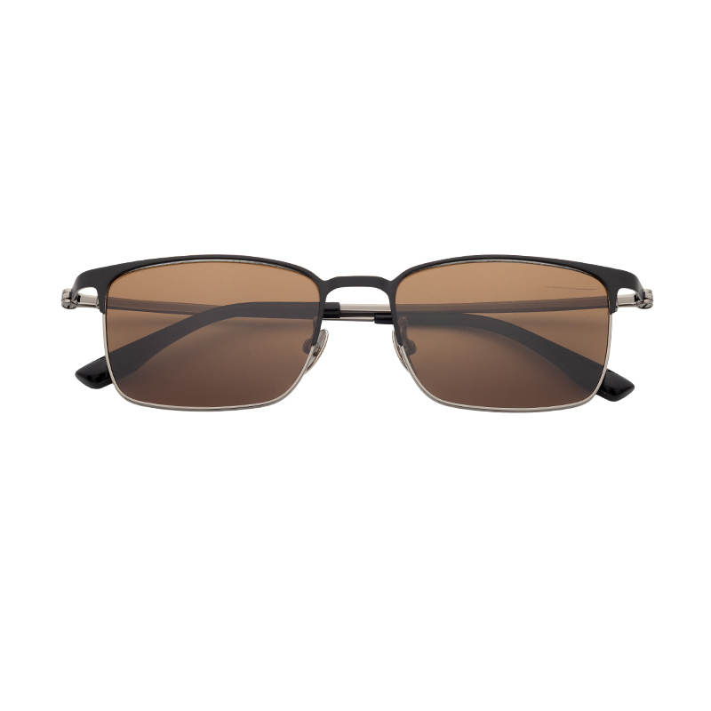HJ20012-Titanium UV400 Protection Semi Titanium Shades Sunglasses Classic square men Style Private Label Optics For Outdoor
