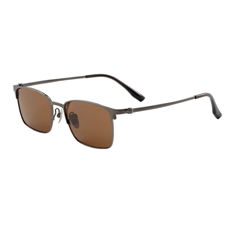HJ20012-Titanium UV400 Protection Semi Titanium Shades Sunglasses Classic square men Style Private Label Optics For Outdoor