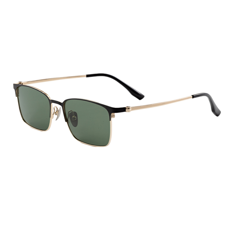 HJ20012-Titanium UV400 Protection Semi Titanium Shades Sunglasses Classic square men Style Private Label Optics For Outdoor