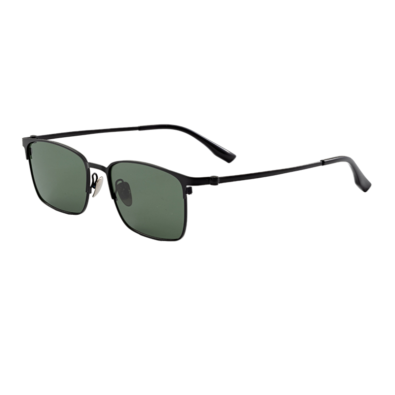 HJ20012-Titanium UV400 Protection Semi Titanium Shades Sunglasses Classic square men Style Private Label Optics For Outdoor