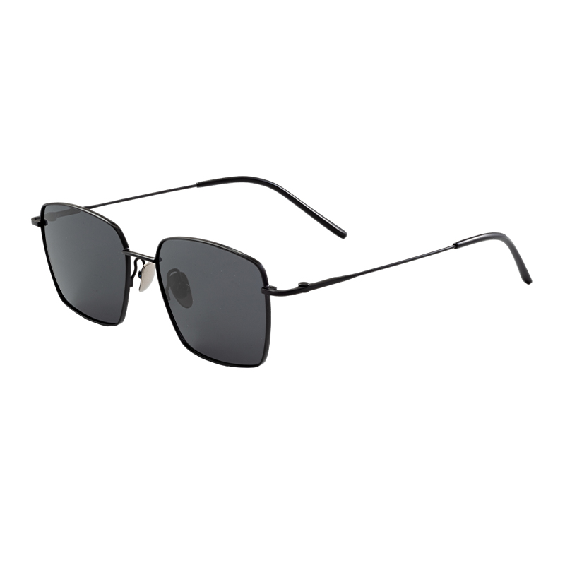 HJ-22114-Titanium Half Titanium material Frame Sun Glasses Square Frame Men Sunglasses Luxury Glasses