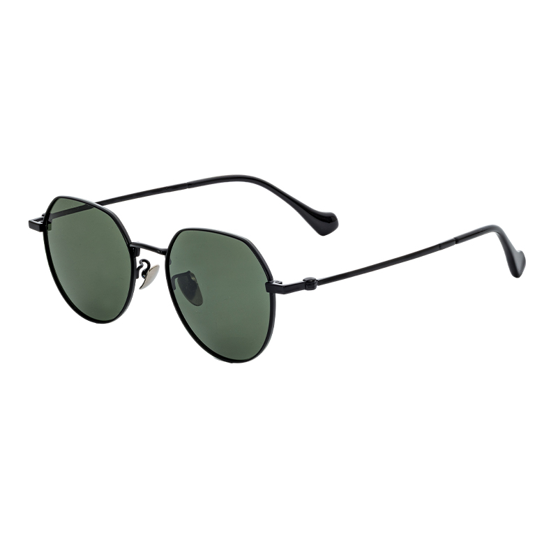 HJ2018-Titanium Premium Semi-Titanium Sunglass Frames Adjustable Temple UV400 casual fashion Sunglasses for Outdoor drive