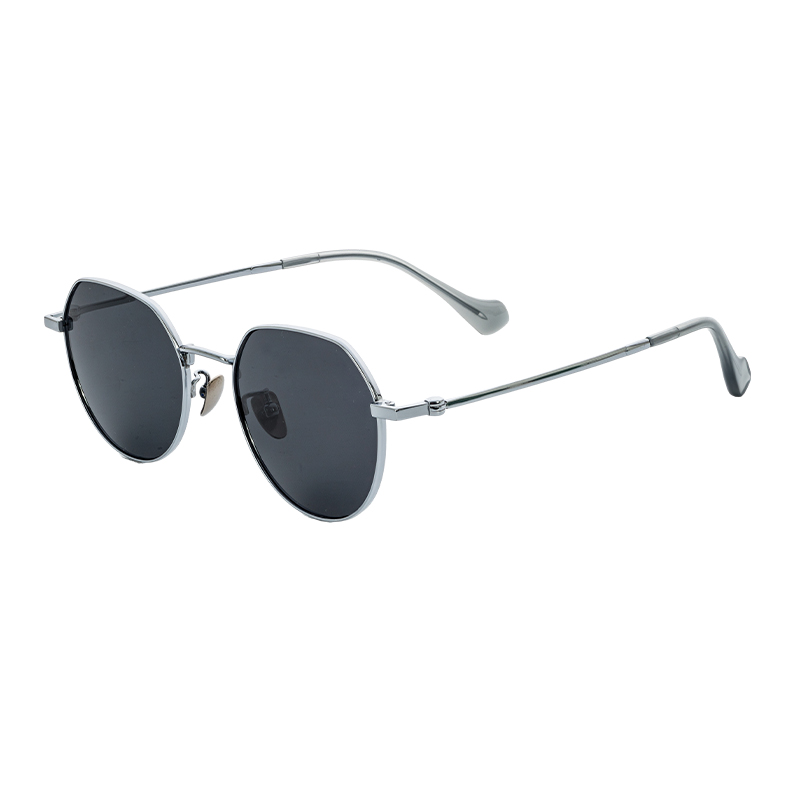 HJ2018-Titanium Premium Semi-Titanium Sunglass Frames Adjustable Temple UV400 casual fashion Sunglasses for Outdoor drive