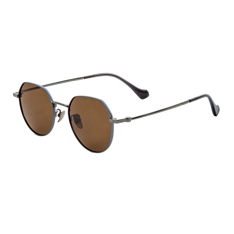 HJ2018-Titanium Premium Semi-Titanium Sunglass Frames Adjustable Temple UV400 casual fashion Sunglasses for Outdoor drive