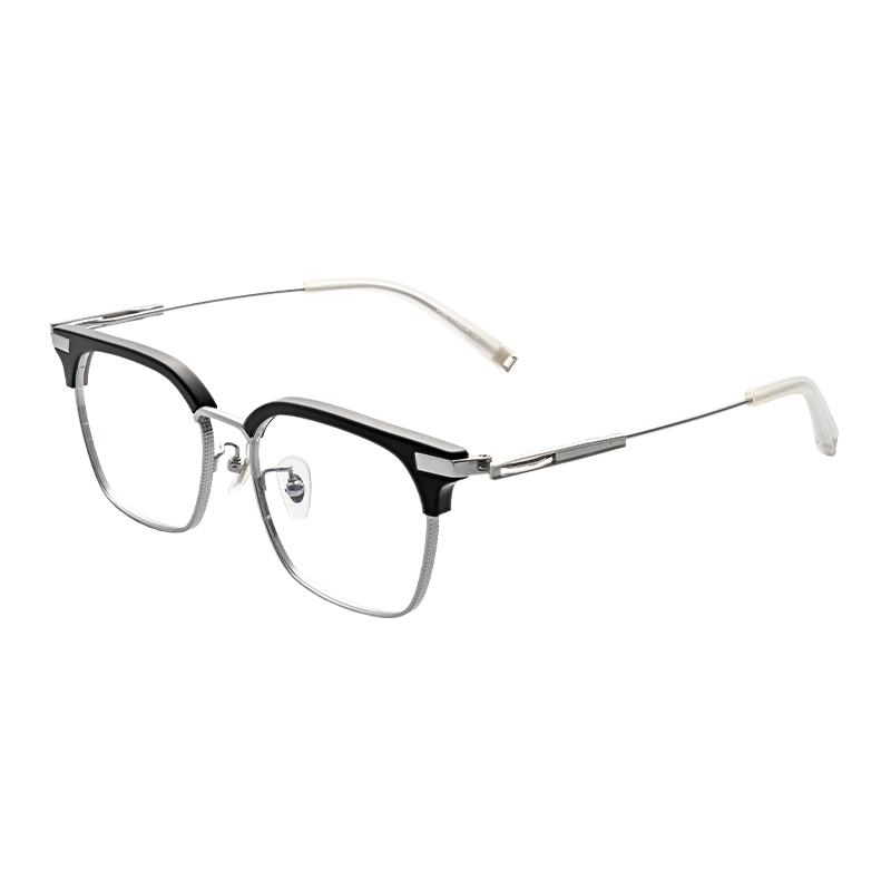 HJCK9841-Titanium New Fashion Square Titanium Plate eyeglasses frames for men Business Simple Style Ultra Light Durable optical eyeglass frame