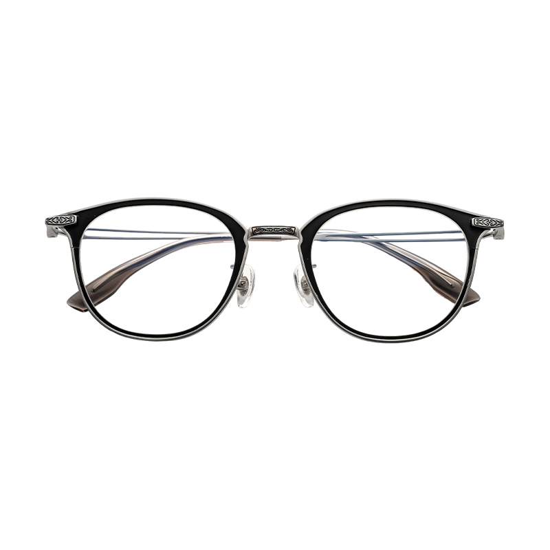 HJCK90316-Titanium Flexible Spring Hinge Semi Titanium Glasses Frame Anti Slip Nose Pads For Sports Running Outdoor Activities Daily Use