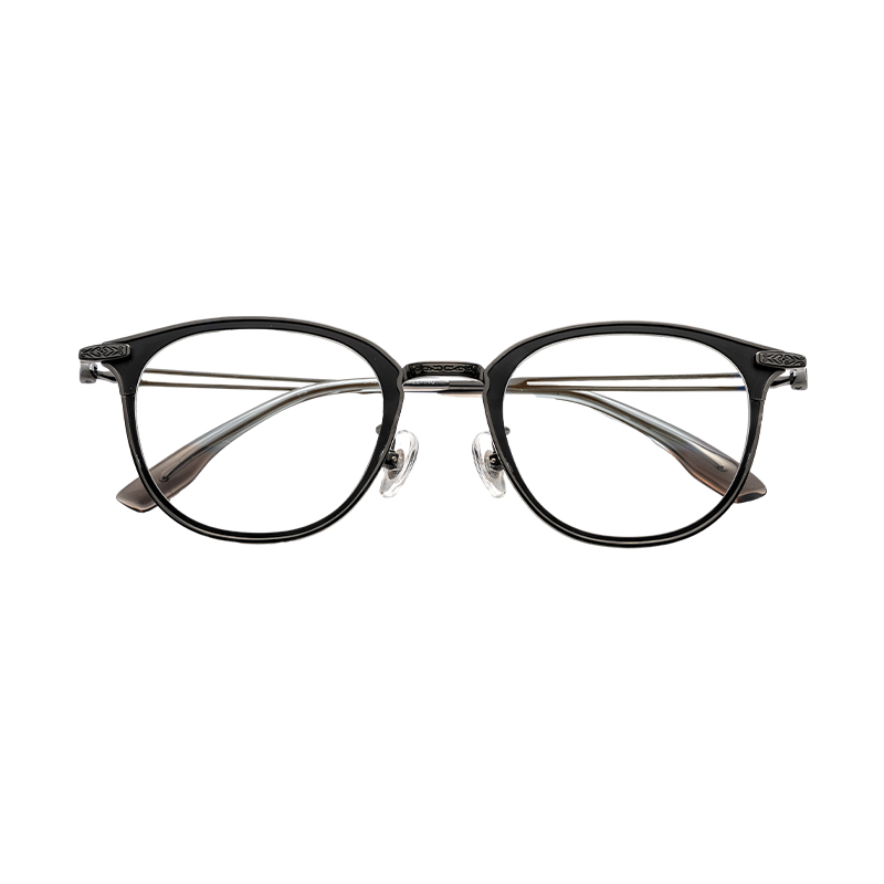 HJCK90316-Titanium Flexible Spring Hinge Semi Titanium Glasses Frame Anti Slip Nose Pads For Sports Running Outdoor Activities Daily Use