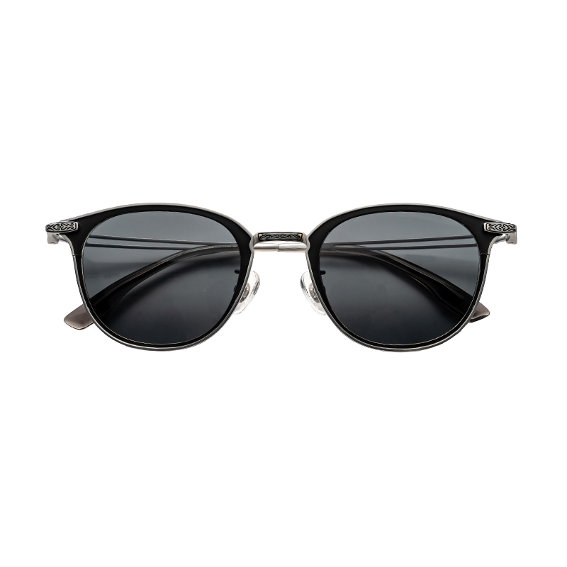 HJCK90316-Titanium Wholesale Custom Logo Semi Titanium Polarized Sunglasses Durable Scratch Resistant Lens For Outdoor Activities Hiking Driving