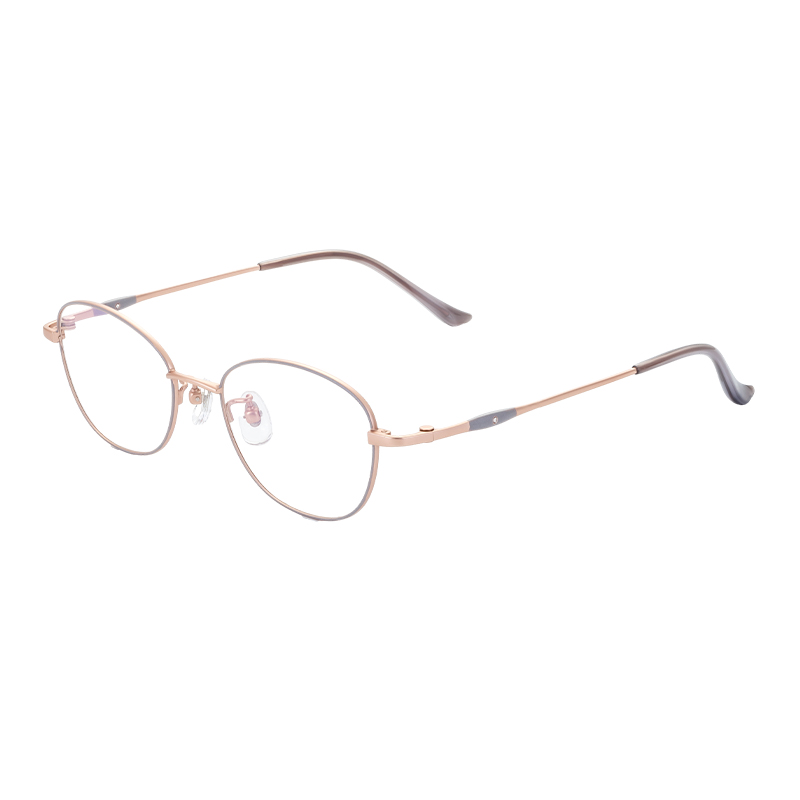 HJ80222-Hot Selling Super Light New Model High Quality Eyewear Designer Half Titanium Glasses Frames For Men Women Use