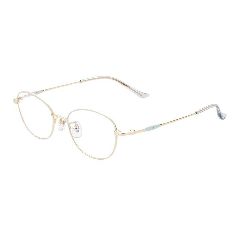 HJ80222-Hot Selling Super Light New Model High Quality Eyewear Designer Half Titanium Glasses Frames For Men Women Use